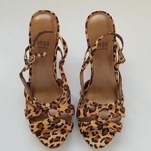 BRAND NEW Impo Leopard Animal Print Strappy Heels